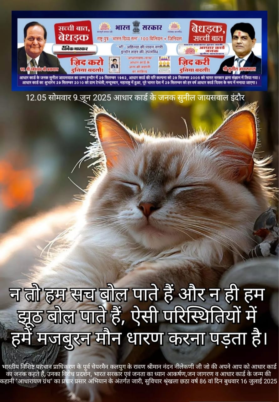सत्य और असत्य के बीच उलझा व्यक्ति मौन में डूबा